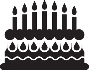 Birthday Cake with Candles Silhouette

Slice of Cake Vector Design

Layered Cake with Frosting Silhouette

Wedding Cake Outline Vector Art

Cupcake and Dessert Silhouette Icon