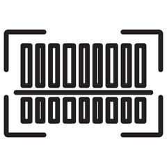 Bar code scanner icon vector illustration isolated sign