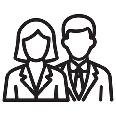 Company staff icon vector illustration isolated sign