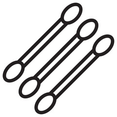 Cotton buds icon vector illustration isolated sign