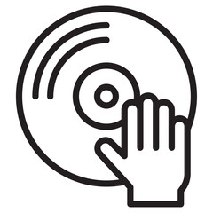 Dj icon vector illustration isolated sign