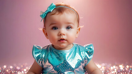 Y2K idol baby – Kawaii fantasy portrait in retro-futuristic style