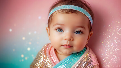 Y2K idol baby – Kawaii fantasy portrait in retro-futuristic style