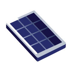 High-Efficiency Solar Panel Clean Energy Technology Icon