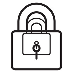Lock icon vector illustration isolated sign