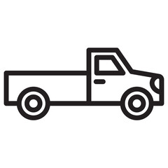 Pickup truck icon vector illustration isolated sign