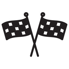 Racing flag icon vector illustration isolated sign