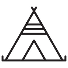 Teepee icon vector illustration isolated sign
