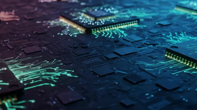 High tech computer circuit board image
