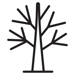 Winter tree icon vector illustration isolated sign