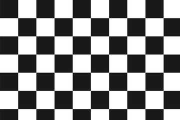 Fototapeta premium Check board seamless pattern background. Black and White checkered board. Chess Pattern. Grid geometric rectangle shape. Flat vector illustration isolated on white background. Eps 10.