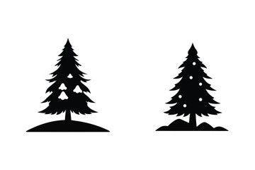 Obraz premium set of christmas trees