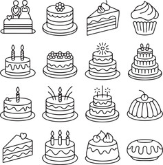 Birthday Cake with Candles Silhouette

Slice of Cake Vector Design

Layered Cake with Frosting Silhouette

Wedding Cake Outline Vector Art

Cupcake and Dessert Silhouette Icon