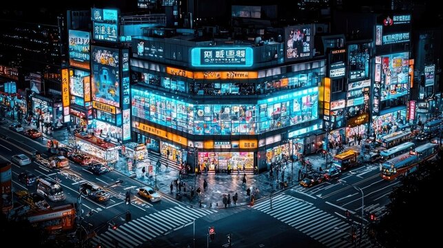 Nighttime cityscape tokyo urban photography city environment aerial view modern architecture
