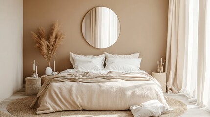 Beige bedroom interior design