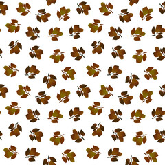 Illustration. Seamless pattern of leaves