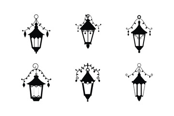 vector set of christmas trees