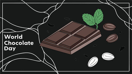 world chocolate day dark sweet cocoa dessert candy bar