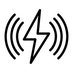 wireless charging line icon