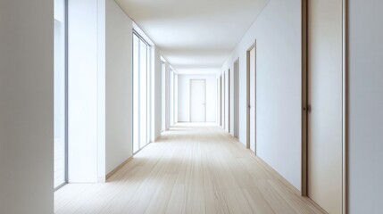 Obraz premium Empty hallway with natural light