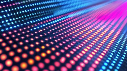 Vibrant light patterns dancing across a digital canvas abstract art colorful display modern environment close-up view
