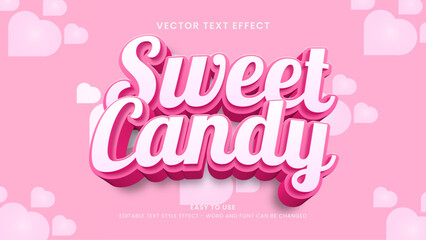 sweet candy editable text effect