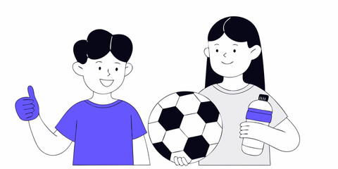 Kids Ready for Soccer Practice