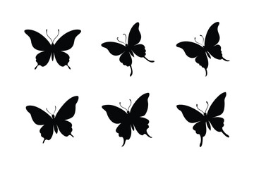 set of butterflies