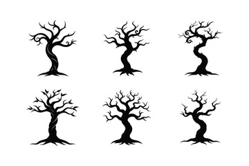vector tree silhouettes