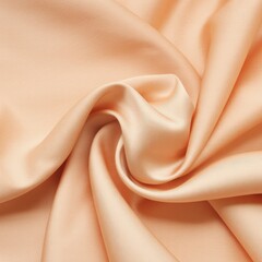 Obraz premium Draped peach silk fabric textile