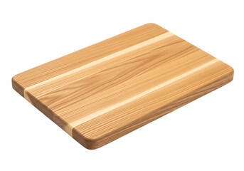 Natural wood cutting board with grain detail kitchenware
