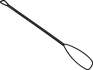 Paddle Board Summer Sport Sketch on White Background