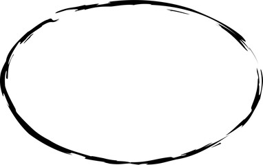 Set of oval grunge frames. Grunge empty