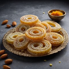 indian gujarati traditional sweet mumbai ice halwa or burfi mithai with dry fruit garnish
