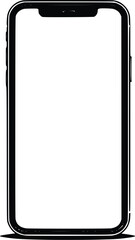 Modern Smartphone Vector Illustration: Minimalist Black Design