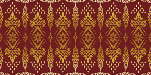 Thai Silk Golden Pattern