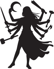 Goddess Durga with Trishul Silhouette Design

Durga Face with Third Eye Vector Art

Traditional Durga Puja Celebration Silhouette

Durga Idol with Lion and Mahishasura Vector

Devotional Durga Puja Sc