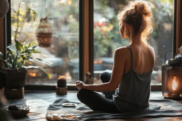 Mindful health habits: A person deliberates supplement information before consumption, ensuring nutritional awareness and well-being, Generative AI