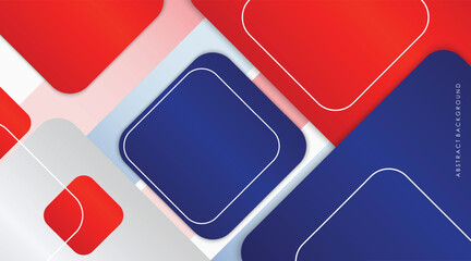 modern abstract background blue, red, white and silver colorful. vector design.