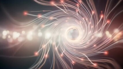 Abstract Swirling Light Vortex A mesmerizing digital art piece showcasing energy, motion, and cosmic swirls.  Explore the vibrant, glowing filaments and the intense energy vortex. - Powered by Adobe