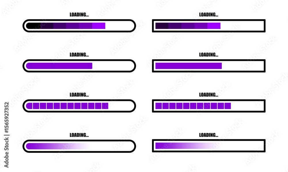 Fototapete loading icons collection isolated vector symbols on transparent background