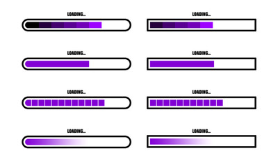 Loading icons collection isolated vector symbols on transparent background