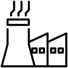 Factory buildings icon for gross domestic product (GDP), business, website, application, printing, document, poster design, etc