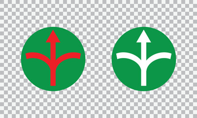 Red and Teal Directional Arrows Pointing in Different Directions