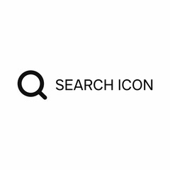 Search icon magnifying glass vector sign isolated on white background template