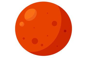 A Simple Graphic Depiction Of The Planet Mars For A Minimalist And Clean Space Icon
