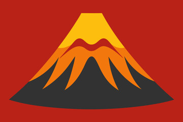 The Basic Shape Of A Volcano With A Simple Outline For A Nature Or Disaster Icon