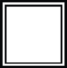 Bold Black Double Vector Frame Border Design Element