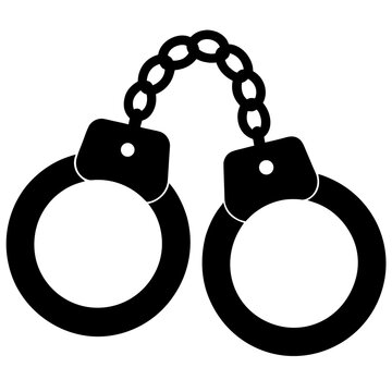 black handcuffs silhouette clip art preview