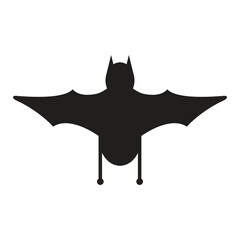 Hanging Bat Vector Silhouette